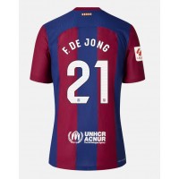 Barcelona Frenkie de Jong #21 Domáci futbalový dres 2023-24 Krátky Rukáv